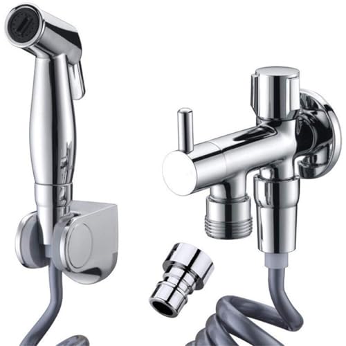Kupfer Bidet Sprühset 3 Wege Eckventil Toiletten Sprühpistole mit Handspülverstärker persönliche Waschpistole for Damen Kupfer Bidet Sprühset 3 Wege Eckventil Toiletten Sprühpistole mit Handspülverstärker persönliche Waschpistole for Damen von POADGBCN