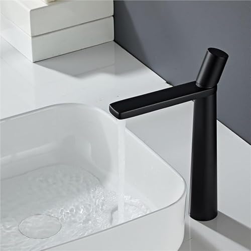 Luxuriöser moderner Einhebel-Mischhahn for Küchenzeile und Badezimmer eleganter Design-Waschtischhahn for Kalt und Warmwasser(Black Tall) von POADGBCN