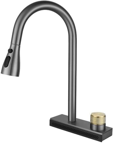 Moderner 4 Modus Wasserfall Küchenspülenhahn mit Heiß Kalt Mischer Einloch Deckmontage mit fliegendem Regenstrahlhahn Moderner 4 Modus Wasserfall Küchenspülenhahn mit Heiß Kalt Mischer Einloch Deckmontage mit fliegendem Regenstrahlhahn von POADGBCN