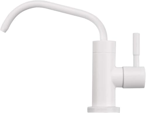 Moderner Trinkwasserhahn aus Edelstahl mit einem Loch und Kaltwasserfilter Wasserhahn for die Küchenspüle mit Wasserspender(White) von POADGBCN