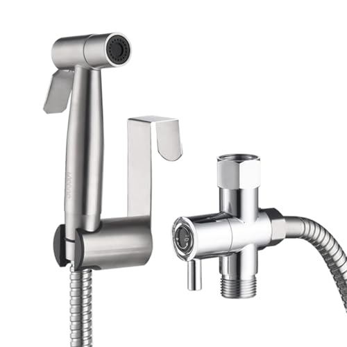 POADGBCN Bidet Sprühgerät for Badezimmer Edelstahl Handbrause mit Düse einfach zu installierendes Toiletten Sprühgerät for Zuhause POADGBCN Bidet Sprühgerät for Badezimmer Edelstahl Handbrause mit Düse einfach zu installierendes Toiletten Sprühgerät for Zuhause von POADGBCN