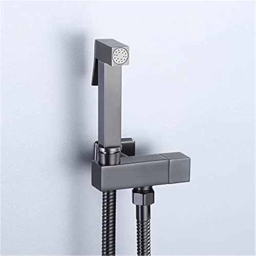 POADGBCN Messing Bidet WC Sprüharmatur Set zur Wandmontage mit Duschmischbatterie runder Griff for Badezimmer Bidet Waschmaschine(Gray) von POADGBCN