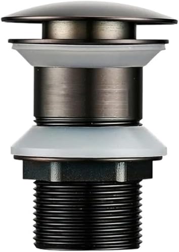 Pop Up Ablaufknopf for Badezimmerwaschbecken Edelstahl Pömpelstopfen mit Siphonfunktion Waschbecken for modernes Waschbecken Abflusssystem(Dark Khaki) von POADGBCN