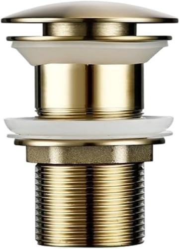 Pop Up Ablaufknopf for Badezimmerwaschbecken Edelstahl Pömpelstopfen mit Siphonfunktion Waschbecken for modernes Waschbecken Abflusssystem(White) von POADGBCN