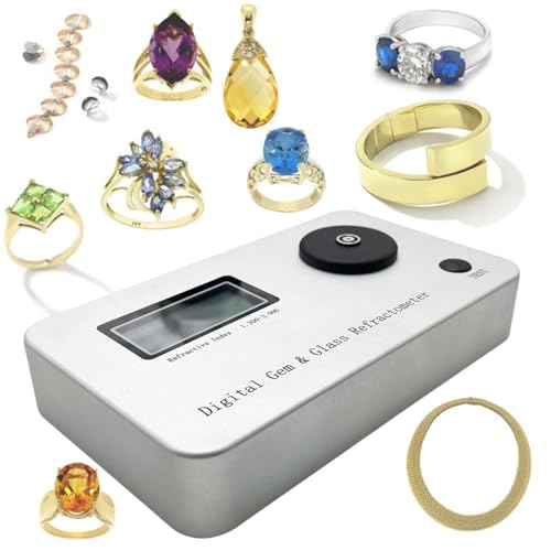 Professionelles Edelstein Refraktometer mit großer LCD Hintergrundbeleuchtung hochpräziser Schmucktester Brechungsindexbereich 1.300–3.000 Professionelles Edelstein Refraktometer mit großer LCD Hintergrundbeleuchtung hochpräziser Schmucktester Brechungsindexbereich 1.300–3.000 von POADGBCN