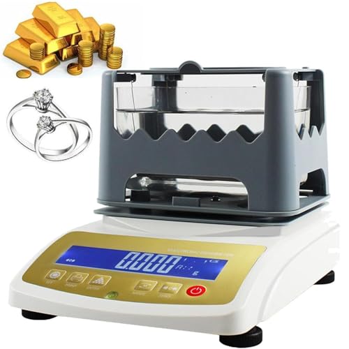 Reinheits und Dichtetester for Gold und Silber Karat und Echtheitsanalysator for Schmuck Bank Pfand Metallprüfgerät in Laborqualität(1200K) von POADGBCN