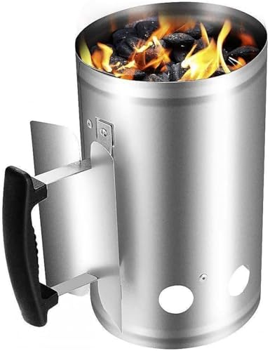 Schneller und einfacher Grillkamin Anzünder Schnellzünder for Holzkohle mit hitzebeständigem Nylongriff for das Kochen im Freien und Camping von POADGBCN