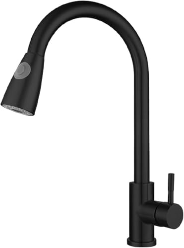 Sensitive Touch Control Mischbatterie for die Küche Wassersparende moderne Spültischarmatur mit ausziehbarem Sprühkopf(Black-3) von POADGBCN