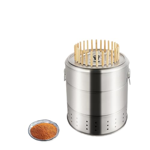Tragbarer Holzkohle Fassgrill aus Edelstahl BBQ Grill for den Außenbereich robust langlebig einfach zu verwenden for Camping Picknicks Partys Tragbarer Holzkohle Fassgrill aus Edelstahl BBQ Grill for den Außenbereich robust langlebig einfach zu verwenden for Camping Picknicks Partys von POADGBCN