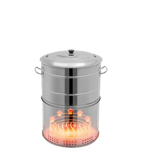 Tragbarer Holzkohlegrill 360°Grillfass aus Edelstahl mit Griff großes Fassungsvermögen for Kochen im Freien Tragbarer Holzkohlegrill 360°Grillfass aus Edelstahl mit Griff großes Fassungsvermögen for Kochen im Freien von POADGBCN