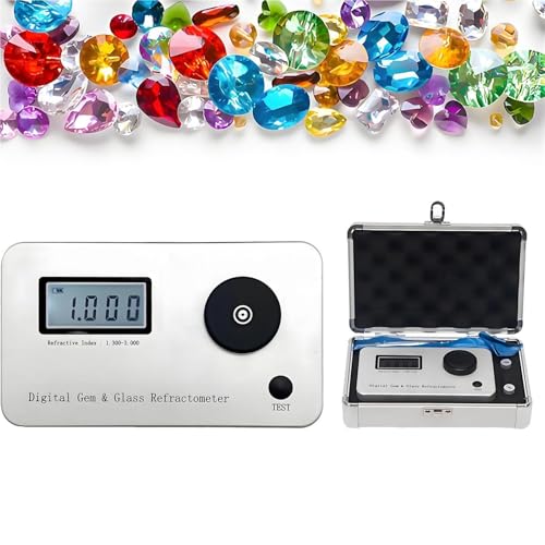 Tragbares Edelstein Refraktometer mit LCD Anzeige Brechungsindex 1.300–3.000 for Diamanten Schmuck Jade Kristallprüfung von POADGBCN