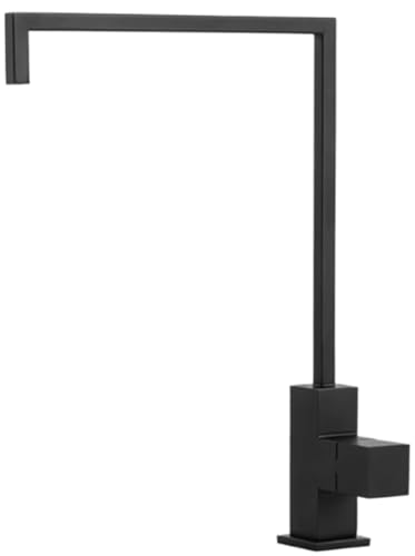 Trinkwasserhahn aus Edelstahl schwenkbarer Wasserhahn for die Küchenspüle mit Filtersystem sicheres Trinkwasser for das Homeoffice(Black) von POADGBCN