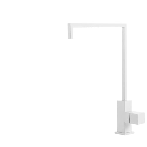 Trinkwasserhahn aus Edelstahl schwenkbarer Wasserhahn for die Küchenspüle mit Filtersystem sicheres Trinkwasser for das Homeoffice(White) von POADGBCN