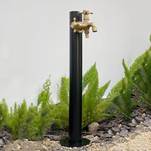 Vertikale Garten Wassersäule aus Edelstahl 304 freistehender Frostschutzhydrant for den Außenbereich zur Bewässerung(Round Tube 2) von POADGBCN