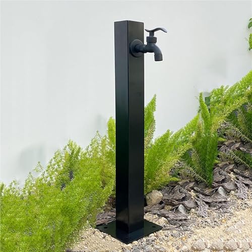 Vertikale Garten Wassersäule aus Edelstahl 304 freistehender Schlauchständer Frostschutzwasserspender for den Außenbereich zur Bewässerung(Square Tube 3) von POADGBCN