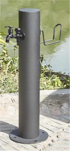 Vertikale Garten Wassersäule aus Edelstahl 304 frostsicherer Hydrant zur Bodenmontage Bewässerungshahn for Gartenbrunnen im Freien(Double faucet,Height 50cm*Diameter 10.5cm) von POADGBCN