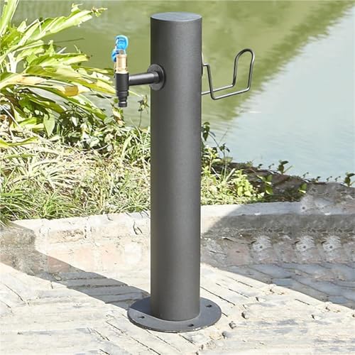 Vertikale Garten Wassersäule aus Edelstahl 304 frostsicherer Hydrant zur Bodenmontage Bewässerungshahn for Gartenbrunnen im Freien(Locking faucet,Height 50cm*Diameter 10.5cm) von POADGBCN