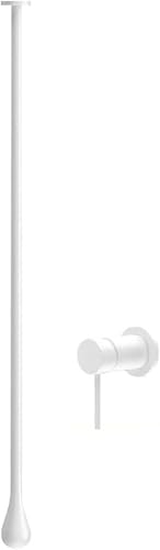 Wandmontierter Badezimmerhahn aus Messing mit heißem und kaltem Wasser Deckenwaschbeckenhahn mit Arbeitsplattenschalter for Hotel Gewerbe(White,Wall Switch) von POADGBCN