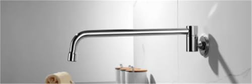 Wandmontierter Küchenspülbeckenhahn aus Messing mit halbautomatischem Schwenkschalter Pool Mopp Spülbeckenhahn mit kaltem Wasser(Silver) von POADGBCN