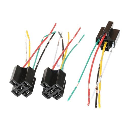 1 STÜCKE 1-10 Stücke 5 Pin Automotive Relaissockel Kabelbaumanschluss Stecker Bakelit Relaissockel for 12 V 24 V 4 Pin 5 Pin Automotive Relais(5PCS) von POAHBCD