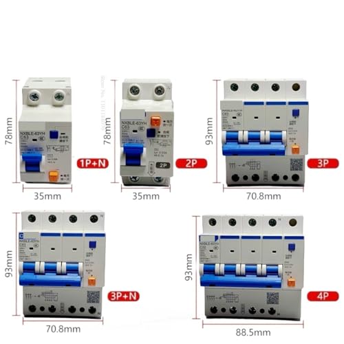 DZ30LE DZ47LE EPNL DPNL 32A 63A 100mA 300mA 50mA 230V Fehlerstromschutzschalter Mit Über Strom Leckage Schutz RCBO(2Pole,63A 300mA) von POAHBCD