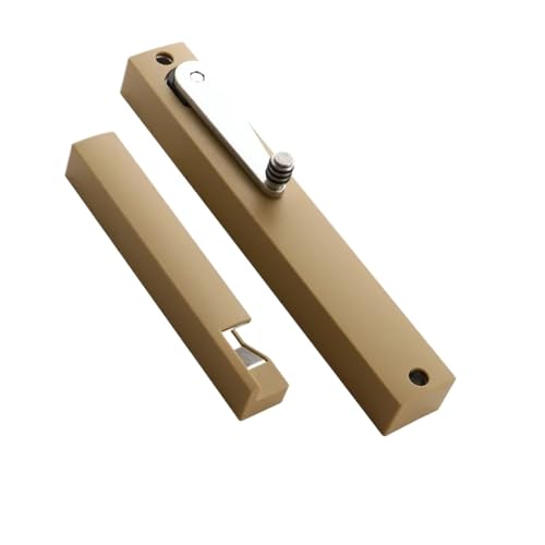 Aluminiumlegierung Mit Pufferdämpfung, Unsichtbarer Hydraulikpuffer, Geräuschloser Haushaltstürschließer,für stärkere Schließkraft(Yellow brown/right opening) von POAHNCU