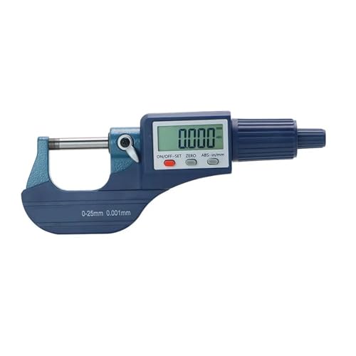 Mikrometer LCD digital, 0,001 mm elektronischer Außenmikrometer, 0-25 mm digitaler Mikrometer, elektronischer digitaler Messschieber Messschieber Messwerkzeug von POAHNCU