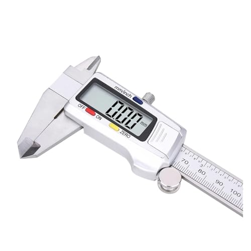 Mikrometer LCD digital, 150mm Messschieber Messwerkzeug Edelstahl Digitaler Messschieber 6 Zoll Digitales Lineal Messgerät Messschieber Messwerkzeug(0-200mm) von POAHNCU