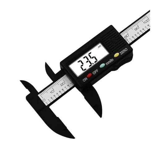 Mikrometer LCD digital, 4 stücke 100mm Elektronische Digitale Messschieber Carbon Fiber Zifferblatt Messschieber Mikrometer Digitale Lineal Mess Werkzeug Messschieber Messwerkzeug von POAHNCU