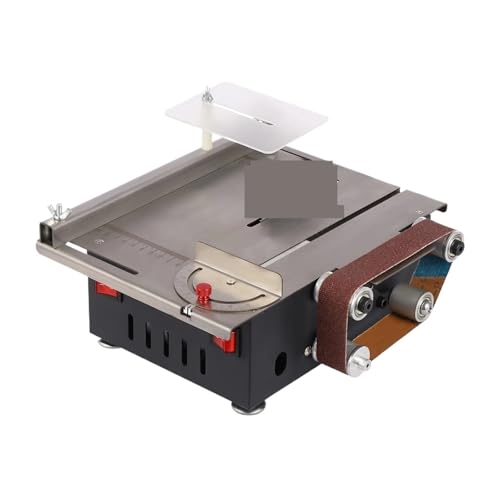 Mini-Trennmaschine 2 In 1 Mini-Tischkreissäge Mit Bandschleifer, Multifunktions-Tischkreissäge für Schneiden von Messing und Stahl, Heimwerkerbedarf von POAHNCU