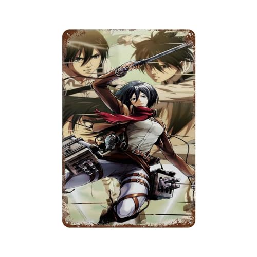 POALXFGB Poster, Motiv: Anime Attack on Titan, Wanddekoration, Kunst, Metallblech, Poster, moderne Bar-Dekorationen, 30 x 20 cm POALXFGB Poster, Motiv: Anime Attack on Titan, Wanddekoration, Kunst, Metallblech, Poster, moderne Bar-Dekorationen, 30 x 20 cm von POALXFGB