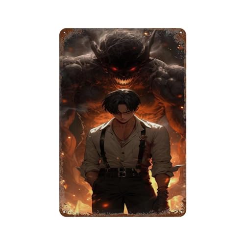 POALXFGB Poster, Motiv: Anime Attack on Titan, Wanddekoration, Kunst, Metallblech, Poster, moderne Bar-Dekorationen, 30 x 20 cm POALXFGB Poster, Motiv: Anime Attack on Titan, Wanddekoration, Kunst, Metallblech, Poster, moderne Bar-Dekorationen, 30 x 20 cm von POALXFGB
