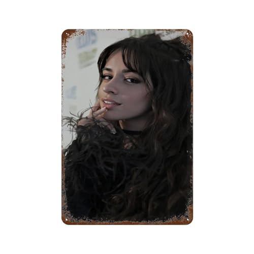 POALXFGB Sänger-Poster Camila Cabello, Wanddekoration, Kunst, Metallblechposter, moderne Bar-Dekorationen, 30 x 20 cm von POALXFGB