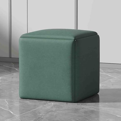 POAYDHC Stapelbare Hocker, 5-in-1-Würfel-Ottoman-Stuhlset in Dunkel mit Drehrollen, für Wohn- und Esszimmer Fußhocker(35X35X36cm) von POAYDHC