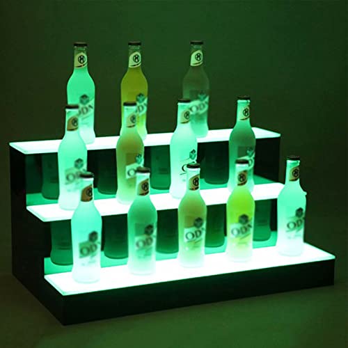 Beleuchteter Weinflaschenhalter mit 3 Ebenen, beleuchteter Weinständer mit 20 Farben, mehrere Größen, farbiger Barständer aus Acryl für kommerzielle Bars zu Hause von POCDOKYZ