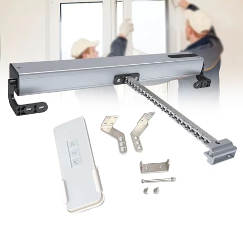 Automatischer Fensteröffner Mit Fernbedienung Und Regensensor – 300 Mm Hub, Elektrischer Kettenantrieb, Motorisierter Lüftungsöffner/-schließer Für Gewächshaus, Oberlicht,300mm von POCDUUA