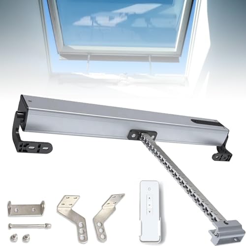 DC24V Elektrischer Kettenfensteröffner, Automatischer Fensteröffnerhub Mit Funkfernbedienung Und Regensensor, Hub: 300mm, Für Hängefenster, Dachfenster, Dachlüfter,300mm DC24V Elektrischer Kettenfensteröffner, Automatischer Fensteröffnerhub Mit Funkfernbedienung Und Regensensor, Hub: 300mm, Für Hängefenster, Dachfenster, Dachlüfter,300mm von POCDUUA