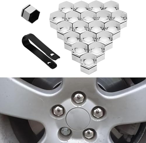 POCHY 20 Stücke Auto Radmutterkappen für Au-di Q2 Q3 Q5 Q7,Auto Radmutterkappen Radschraubenkappen Radschrauben Schutzkappen Radmutterkappe Reifen Mutter Bolzen Zubehör,B-Silver-17mm POCHY 20 Stücke Auto Radmutterkappen für Au-di Q2 Q3 Q5 Q7,Auto Radmutterkappen Radschraubenkappen Radschrauben Schutzkappen Radmutterkappe Reifen Mutter Bolzen Zubehör,B-Silver-17mm von POCHY