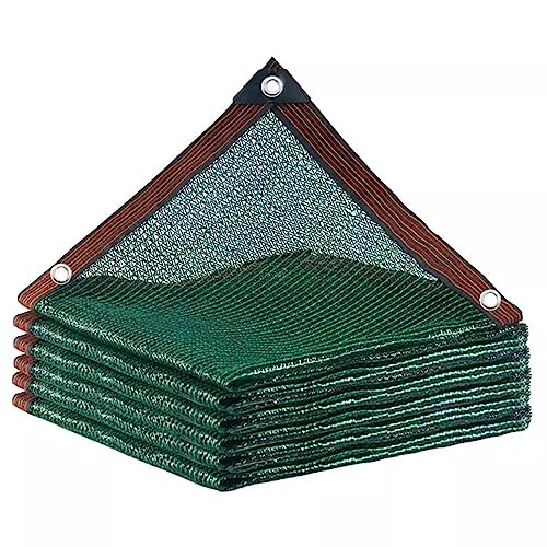 POCHY Schattierungsnetz 60% Schattennetz mit Ösen Gewächshaus Schattiernetz Sonnensegel Pflanze Sonnenschutz Sonnenschutznetz für Garten Außen Hof Dach (Color : Green, Size : 6x7m) von POCHY