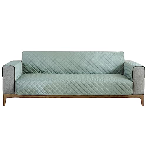 POCHY Sofaschoner, Sofa Schutz Abdeckung, Sofabezug,Schonbezug, Sofaüberwurf, Rutschfes，Wasserdichtes Sofabezüge Quilted Sofabezüge für Hunde Haustiere (hellgrün,2 Seater) von POCHY