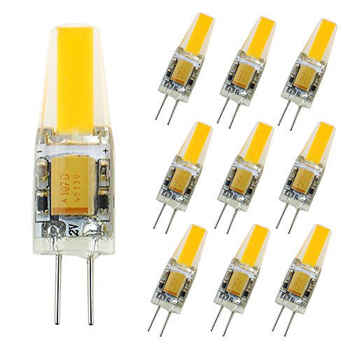 10er Pack,Pocketman G4 LED-Lampe 12V AC/DC-COB-LED-Birnenlicht 2W warmweiß 360 Abstrahlwinkel[Energieklasse A+] von POCKETMAN