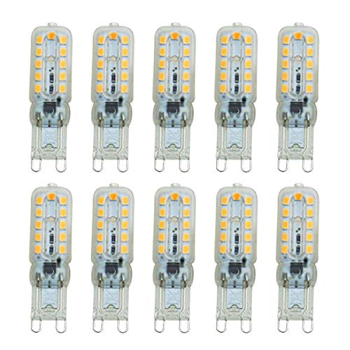 POCKETMAN 10er Pack G9 LED Glühbirnen 4W G9 2835 22LEDs AC220V Bi-Pin-Sockel Decke Einbau Puck Glühbirne LED Ersatz Halogenlampe 30W Äquivalent Warmweiß 2700K Energieklasse POCKETMAN 10er Pack G9 LED Glühbirnen 4W G9 2835 22LEDs AC220V Bi-Pin-Sockel Decke Einbau Puck Glühbirne LED Ersatz Halogenlampe 30W Äquivalent Warmweiß 2700K Energieklasse von POCKETMAN
