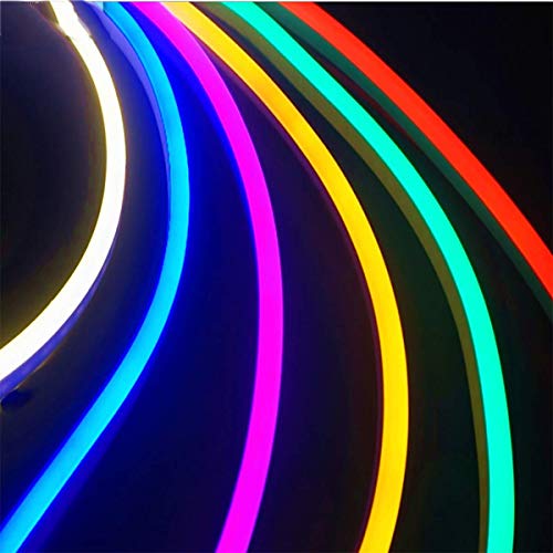 20M LED Flexibler Streifen Lichtwechselstrom 220V LED Neon-Flexrohr 120led IP65 Wasserdichte Seilschnur-Lampe, Multi Color Select für Heim DIY-Feiertagsfest-Dekoration (65.6ft / 20m) EU-Netzstecker von POCKETMAN