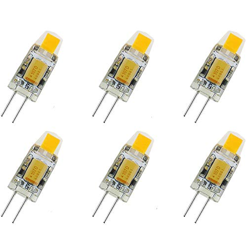 POCKETMAN 6 stücke super helle g4 led 12 v lampe ac 12v led dc 12v cob led lampe licht 2 watt ersetzen halogenlampe 360 ​​strahlwinkel kristall led glühbirne scheinwerfer warmweiß [Energieklasse A +] von POCKETMAN