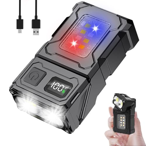 POCKETMAN 2 LED Mini Taschenlampe,Super hell COB Arbeitsleuchte mit Magnetfuß und Clip,6 Modi Notfall Blitz,USB C Aufladung,Clip On Cap Leicht Taschenlampen für Autoreparatur,Camping POCKETMAN 2 LED Mini Taschenlampe,Super hell COB Arbeitsleuchte mit Magnetfuß und Clip,6 Modi Notfall Blitz,USB C Aufladung,Clip On Cap Leicht Taschenlampen für Autoreparatur,Camping von POCKETMAN