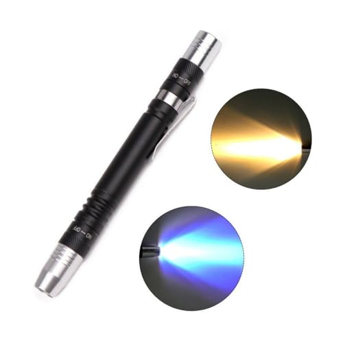 POCKETMAN LED-Taschenlampe Mini Taschenlampe Weiß Gelb Doppelte Lichtquelle Tragbare Taschenlampe mit Metallclip für Beleuchtung, Inspektion POCKETMAN LED-Taschenlampe Mini Taschenlampe Weiß Gelb Doppelte Lichtquelle Tragbare Taschenlampe mit Metallclip für Beleuchtung, Inspektion von POCKETMAN