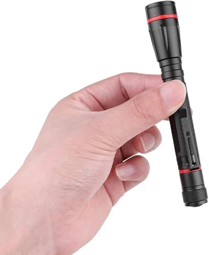 POCKETMAN LED-Taschenlampen, hohe Lumen, LED-Taschenlampe, Stiftlicht mit 3 Modi, mit Clip, zoombar, leistungsstark und hell für den Außenbereich, Notfall von POCKETMAN