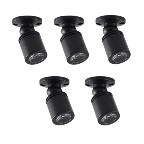 POCKETMAN Mini Spotlight LED Deckenleuchte 220V 1W mit USB Kabel für Innenbeleuchtung, Schmuckauslagen, Flure (schwarz, Warmweiß) von POCKETMAN