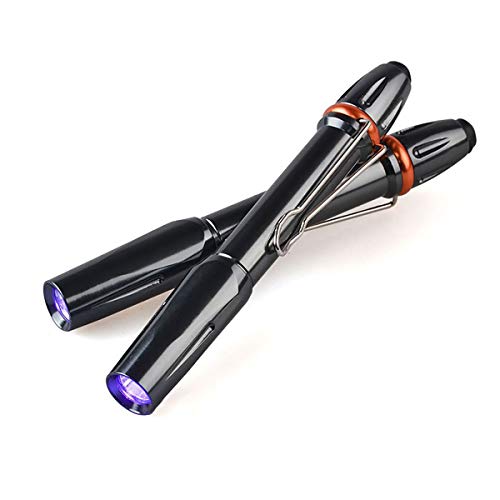 POCKETMAN UV-Taschenlampe 395nm UV-Taschenlampe LED Portable Pen Light Detector mit Clip Pen Flashlight UV-Detektor Licht (2 Pack) POCKETMAN UV-Taschenlampe 395nm UV-Taschenlampe LED Portable Pen Light Detector mit Clip Pen Flashlight UV-Detektor Licht (2 Pack) von POCKETMAN