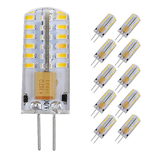 POCKETMAN 10 Pack 3 Watt AC/DC 12V G4 LED Lichtbirnen,Entspricht 30W Halogen Spurbirne,3000k Warmes Weiß von POCKETMAN